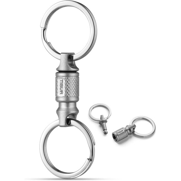 Titanium Quick Release Keychain Retractable Key Chain Detachable Keychain Clip - Picture 7 of 7